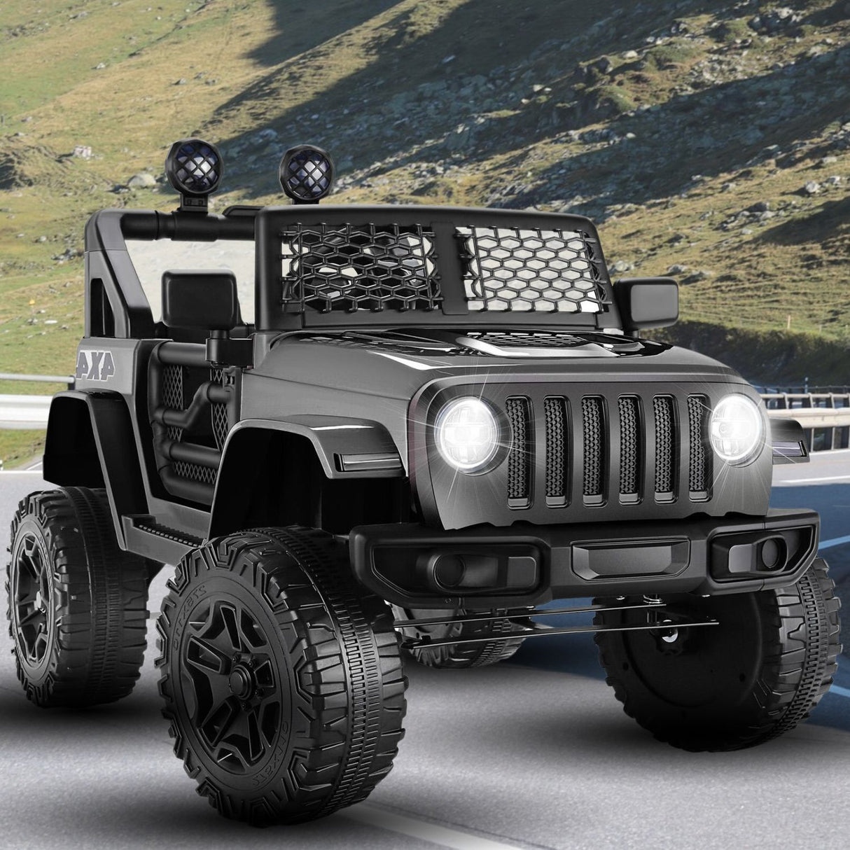 Electric Ride-On Truck for Kids with Music, Remote Control, 3 Speeds, and AUX/USB Connectivity