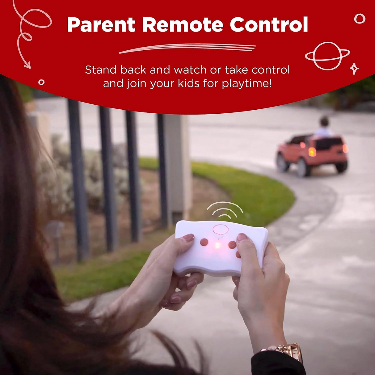 Electric Ride-On Truck for Kids with Remote Control and Aux Port - White