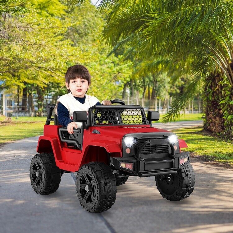 Electric Ride-On Truck for Kids with Remote Control and Headlights - 12V Toy Car