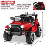 Electric Ride-On Truck for Kids with Remote Control and Headlights - 12V Toy Car