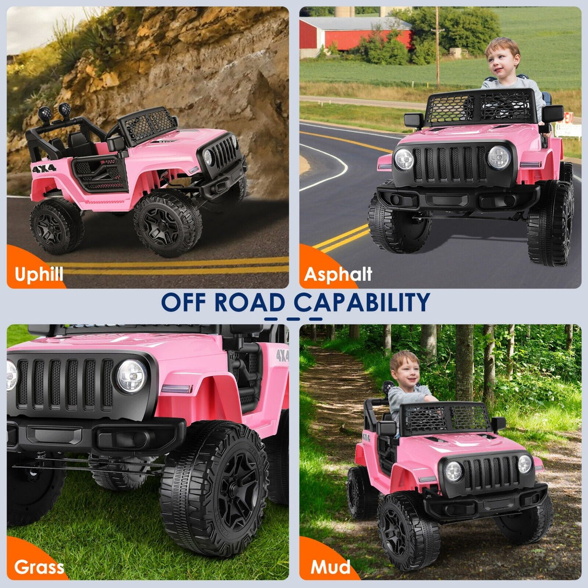 2-Seater Electric Ride-On Truck with Remote Control and MP3 Player - 12V Battery Powered Car for Kids