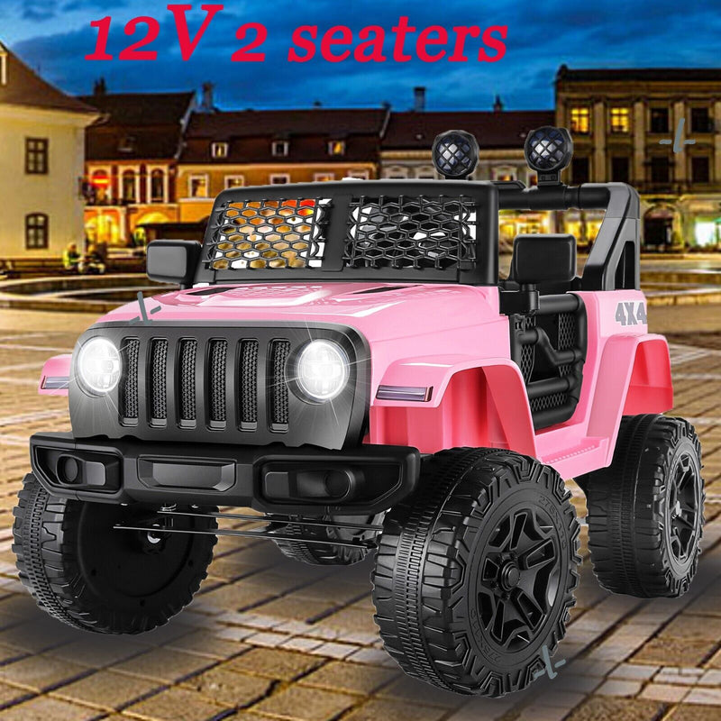 12V Electric Ride-On Toy Truck for Kids with Bluetooth Remote Control - PINK