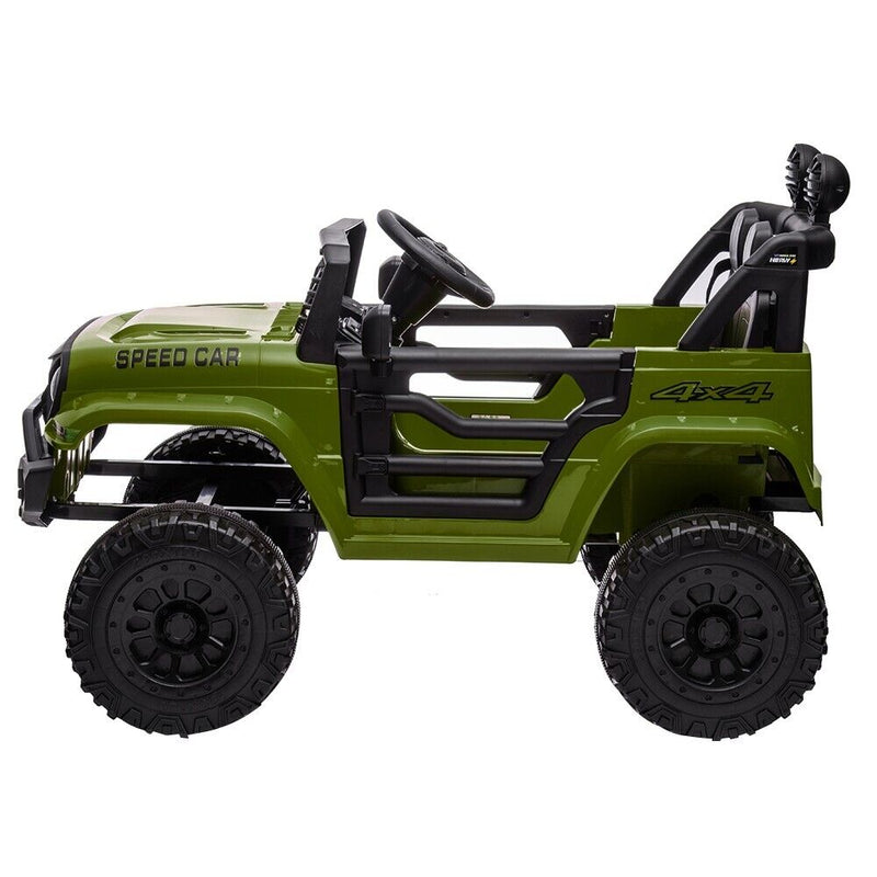 Electric Ride-On Truck for Kids with Remote Control, Bluetooth, and LED Lights - 12V
