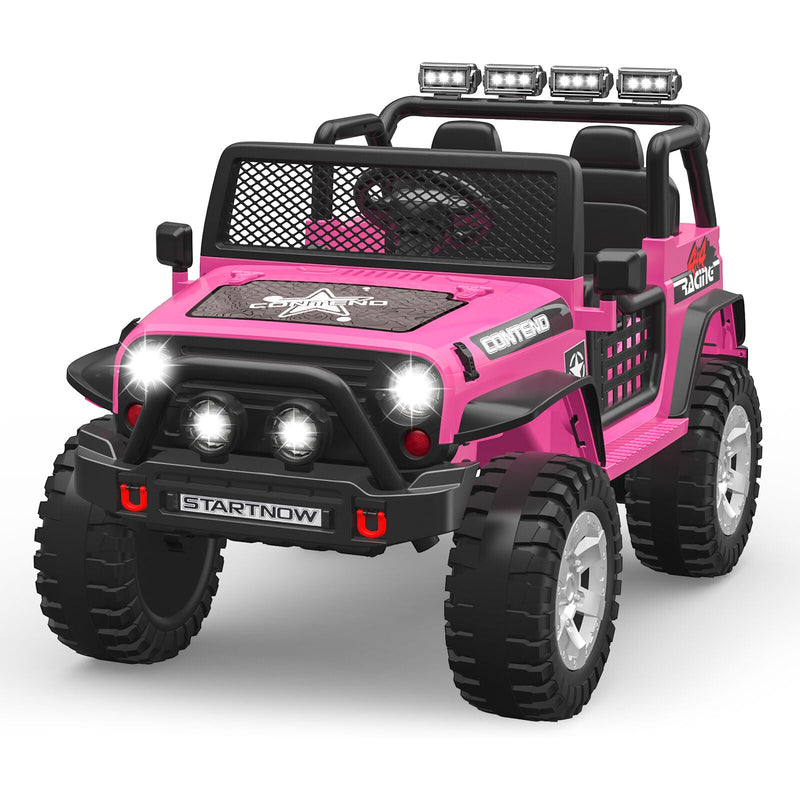 12V Electric Jeep Toy Car for Kids with LED Lights, MP3 Player, and Remote Control - Perfect Gift for Boys and Girls