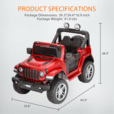 Electric Ride-On Truck for Kids with Remote Control, LED Lights, 3 Speeds, and Music