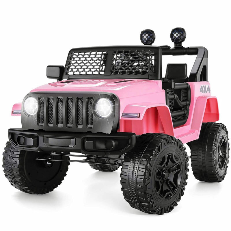 Electric Ride-On Truck for Kids with Remote Control, LED Lights, and 3 Speed Options