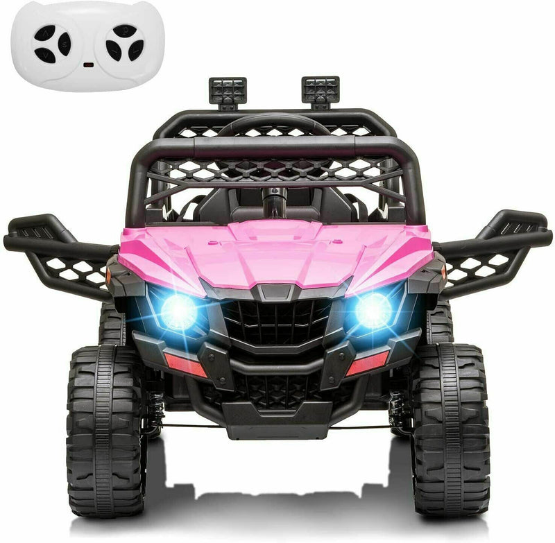 Electric Ride-On Truck for Kids with Remote Control, LED Lights, and Music