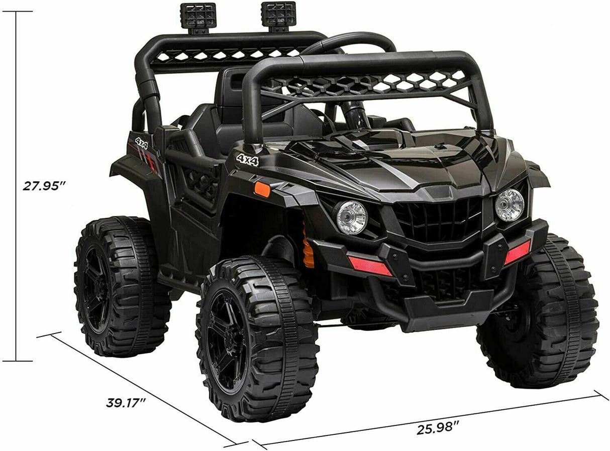 Electric Ride-On Truck for Kids with Remote Control, LED Lights, and Music