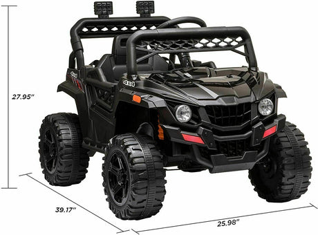 Electric Ride-On Truck for Kids with Remote Control, LED Lights, and Music