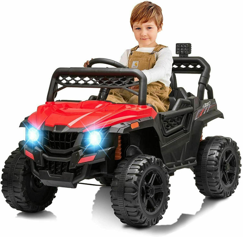 Electric Ride-On Truck for Kids with Remote Control, LED Lights, and Music