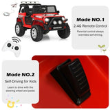 Electric Ride On Truck for Kids with Remote Control, Lights, and Music - 12V Children's Car Toy