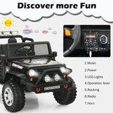 Electric Ride-On Truck for Kids with Remote Control, Lights, and Music - Perfect for Outdoor Fun!
