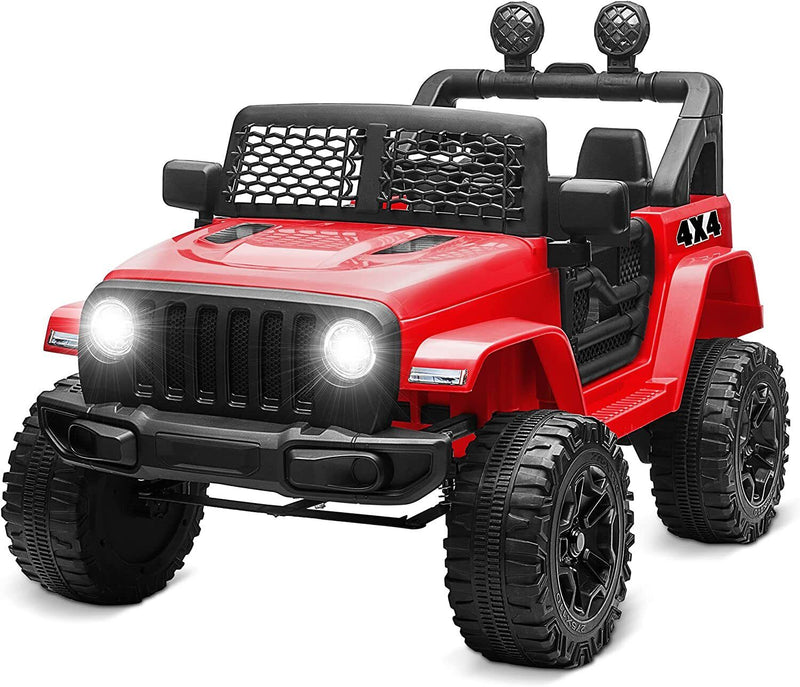 Kids Electric Ride On Jeep with Remote Control, 3 Speeds, LED Lights, and AUX/USB Connectivity - 24V/12V