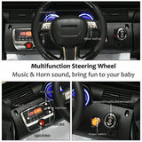 Electric Ride-On Truck for Kids with Remote Control, MP3 Player, and LED Lights - White