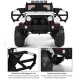 Electric Ride-On Truck for Kids with Remote Control, MP3 Player, and LED Lights - White