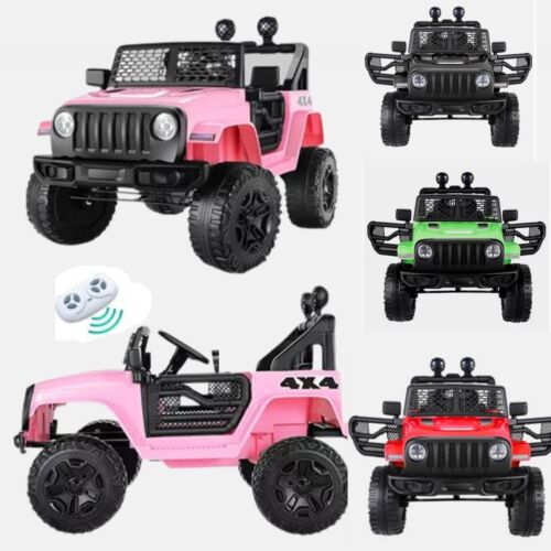 Electric Ride-On Truck for Kids with Remote Control, MP3 Player, LED Lights, and 12V Battery