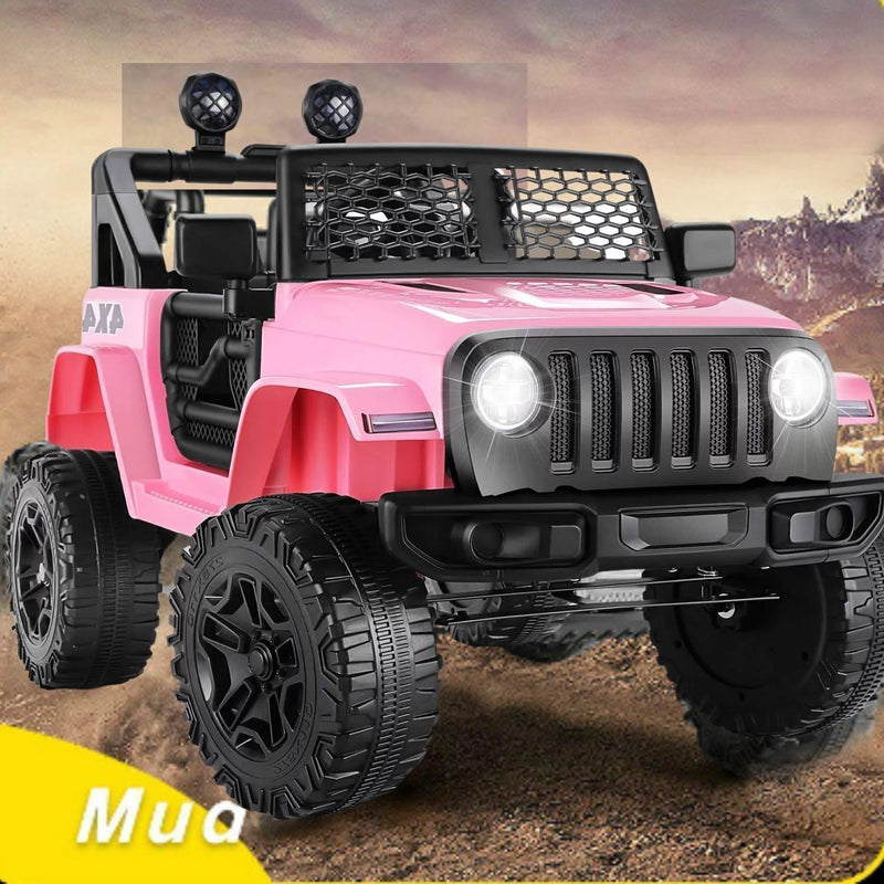 Electric Ride-On Truck for Kids with Remote Control, MP3 Player, LED Lights, and 12V Battery