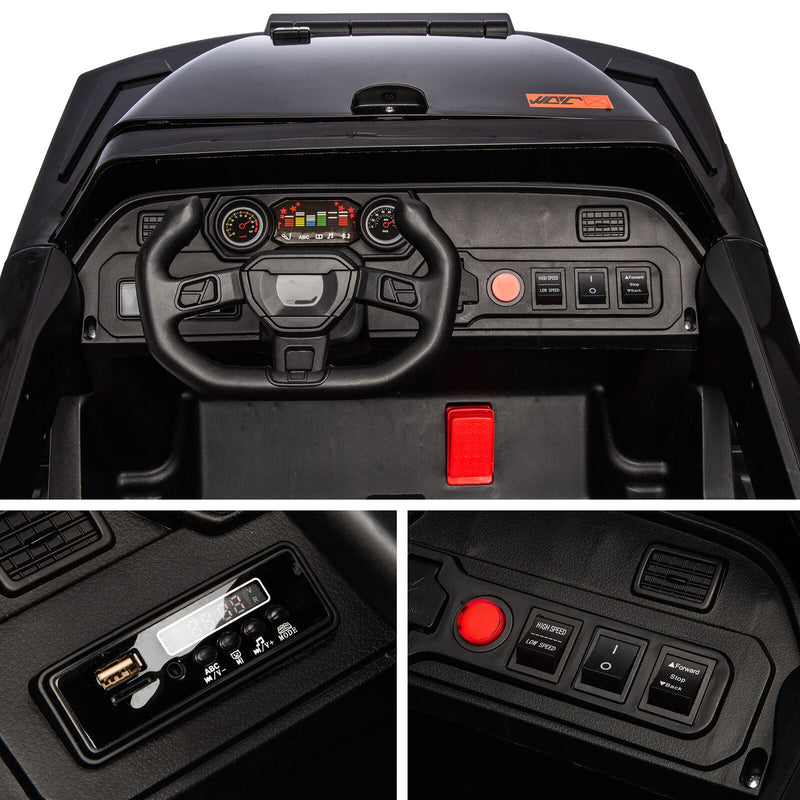 Electric Ride-On Truck for Kids with Remote Control, Music, LED Lights, and USB MP3