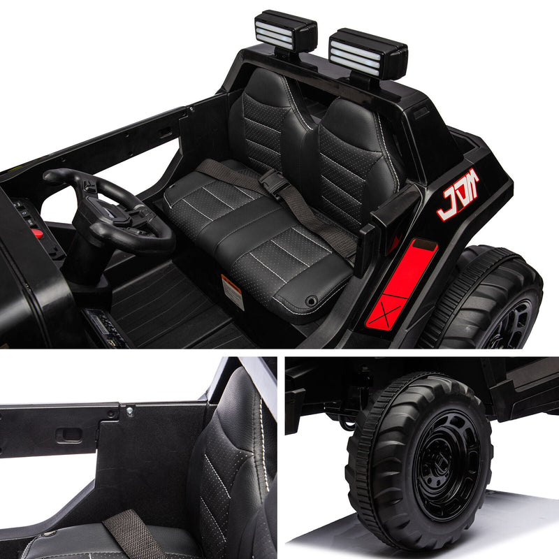 Electric Ride-On Truck for Kids with Remote Control, Music, LED Lights, and USB MP3