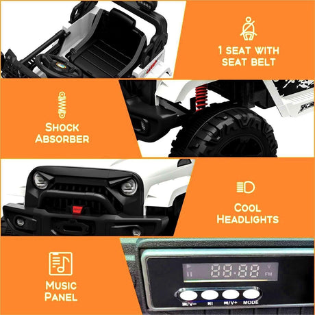 Fun and Exciting 12V Ride-On Truck Car Toys for Kids Ages 3-8 with Remote Control