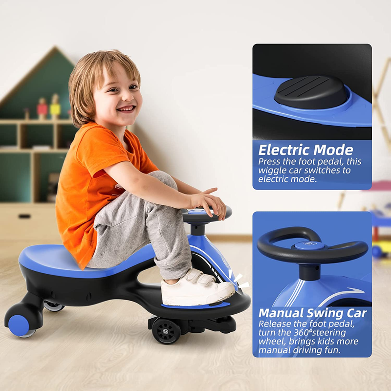 Electric Ride-On Wiggle Car for Toddlers Ages 3 and Up