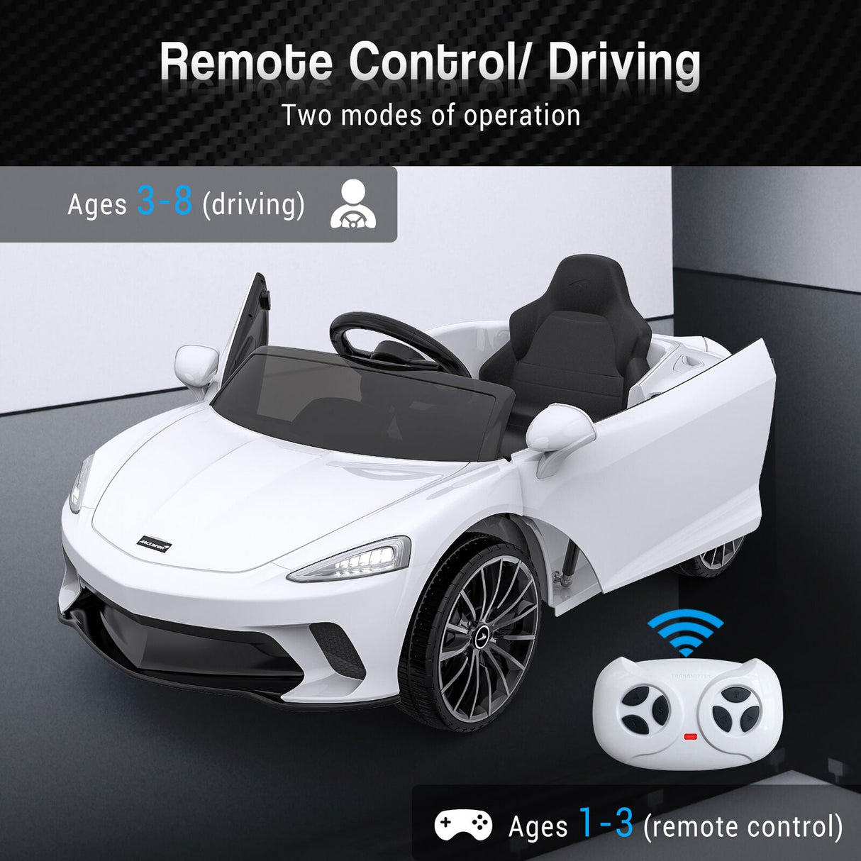 Electric Sport Car Toy for Kids with Seat Belt and LED Lights - Perfect Xmas Gift!