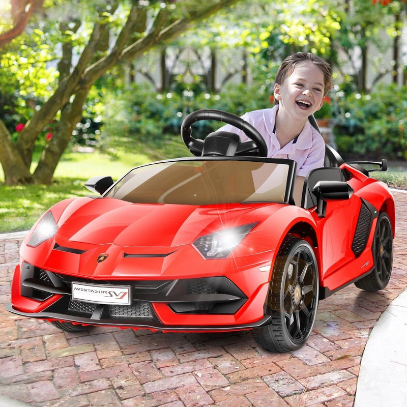 Electric Sports Car for Kids with 12V Battery, LED Lights, and MP3 Player