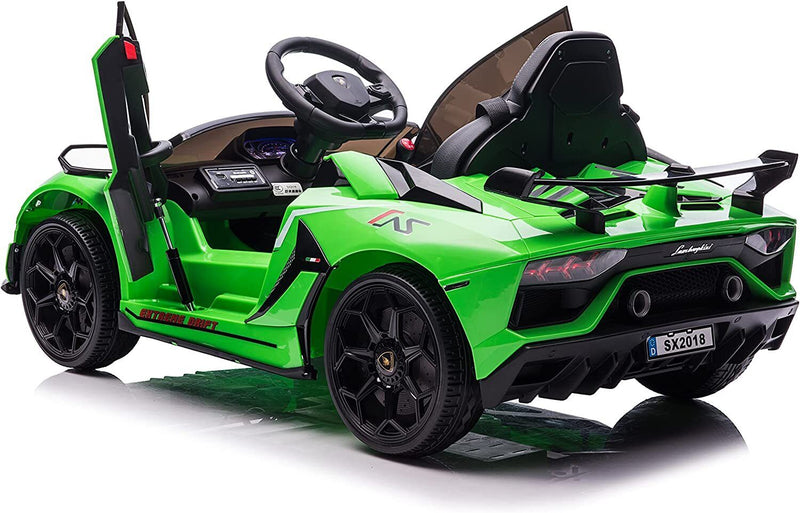 12V Licensed Lamborghini Aventador Electric Ride-On Car with Remote Control and LED Lights - 3 Speed Options