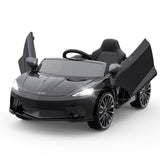 Electric Sports Car Ride-On Toy with LED Lights and MP3 Player - 12V, 1 Seat, Hydraulic Doors - Perfect Gift for Kids