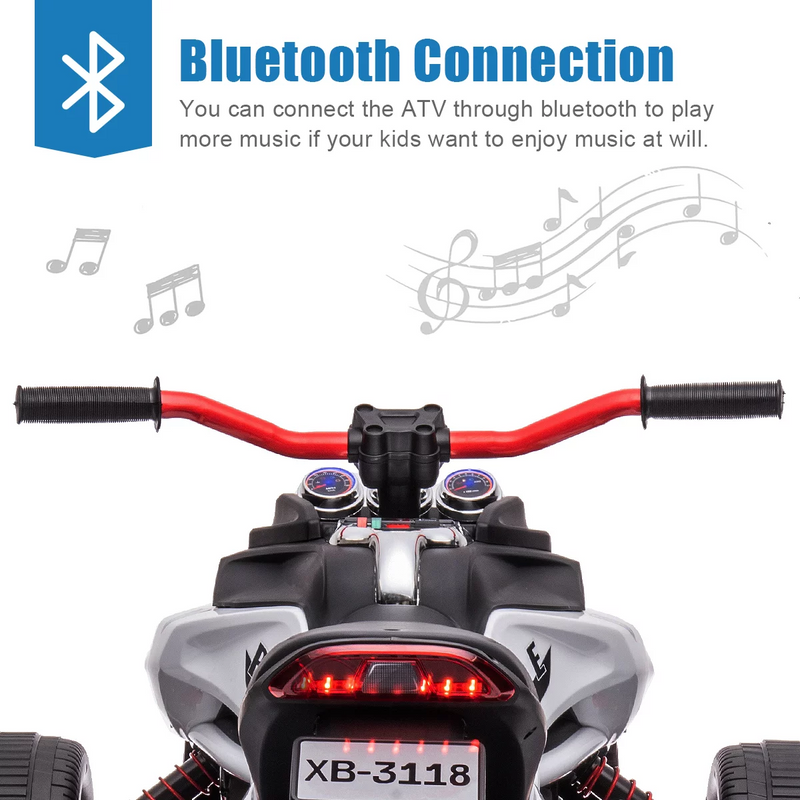 Electric Ride-On ATV for Kids Ages 3-6 with 2 Speeds and Reverse Function - Up to 7mph - Trike Design - Made in USA