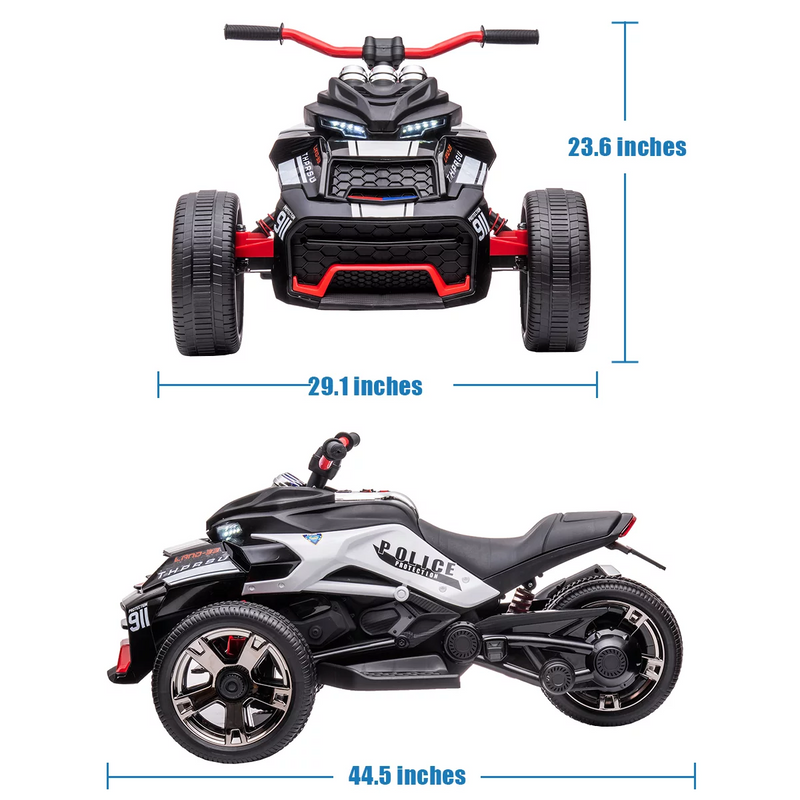 Electric Ride-On ATV for Kids Ages 3-6 with 2 Speeds and Reverse Function - Up to 7mph - Trike Design - Made in USA