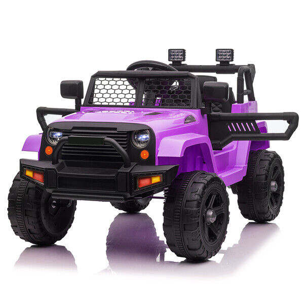 Electric Toy Jeep for Kids with LED Lights, MP3 Player, and Remote Control - Perfect Gift for Young Drivers!