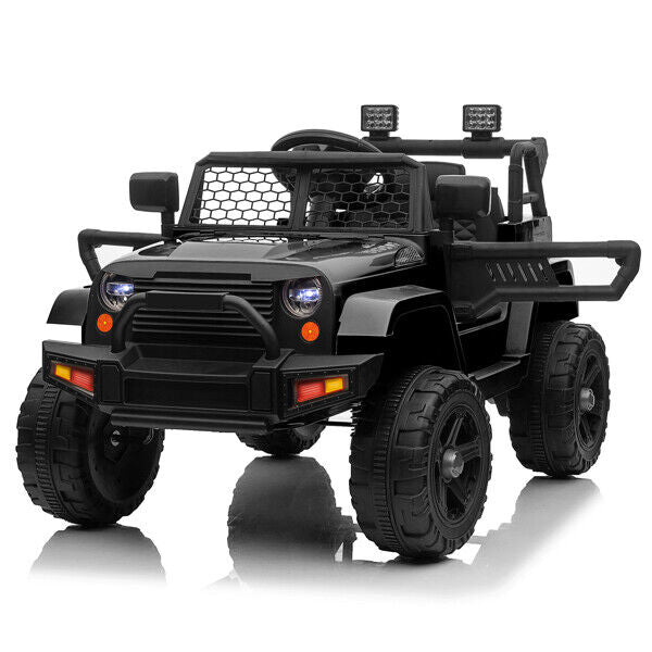 Electric Toy Jeep for Kids with LED Lights, MP3 Player, and Remote Control - Perfect Gift for Young Drivers!