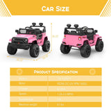 Electric Toy Truck for Kids with Bluetooth and Remote Control - 12V Ride On Car