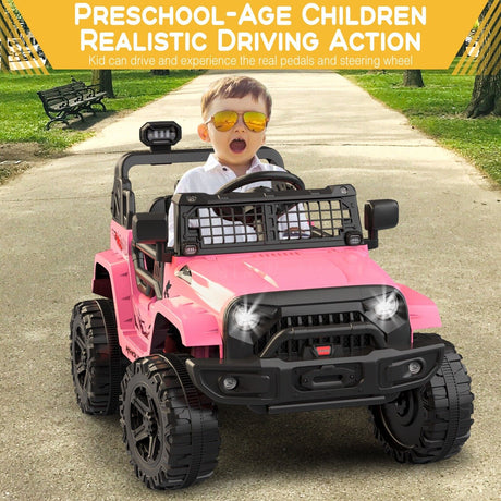 Electric Toy Truck for Kids with Bluetooth and Remote Control - 12V Ride On Car