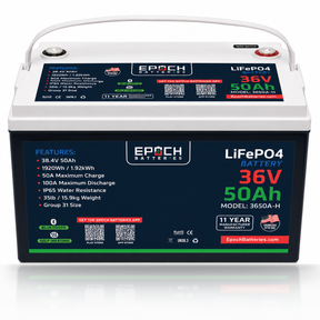 Epoch Batteries 36V 50Ah Essential LiFePO4 Battery