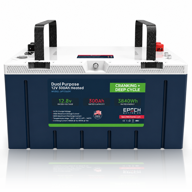 Epoch Batteries 12V 300Ah Pro Series Dual-Purpose LiFePO4 Battery