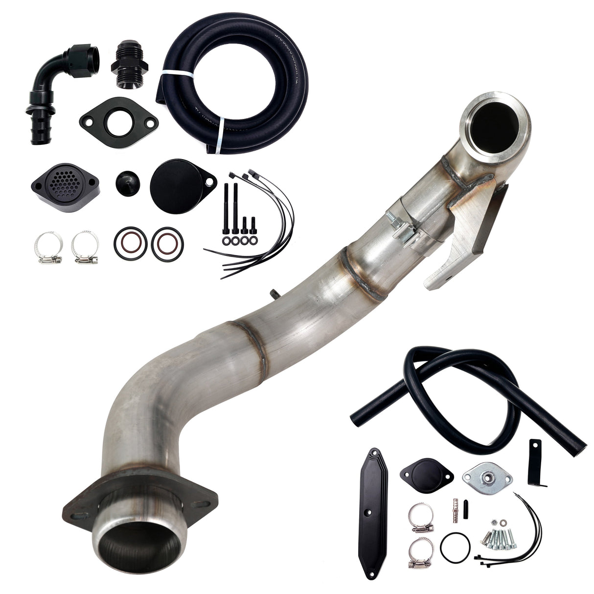 TruckTok 2015-2019 Ford 6.7L Powerstroke 4" Turbo Downpipe w/EGR delete kit TruckTok