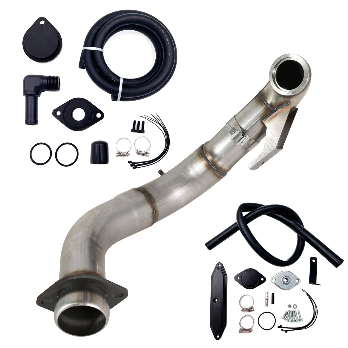 TruckTok 2015-2019 Ford 6.7L Powerstroke 4" Turbo Downpipe w/EGR delete kit TruckTok