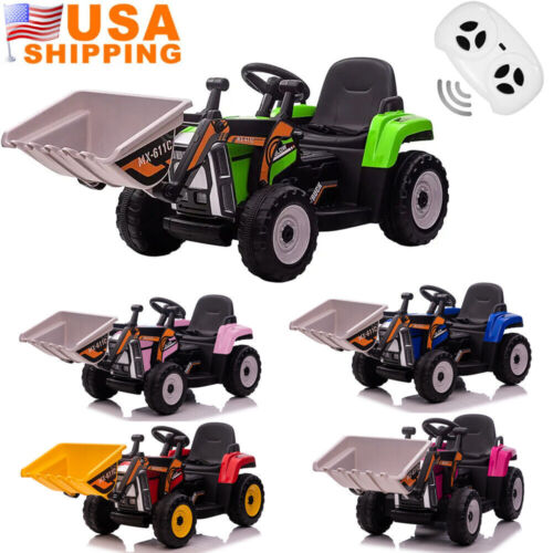 Excavate Fun with Our 12V Electric Ride-On Digger Truck for Kids - 3 Speeds, 7-LED Lights