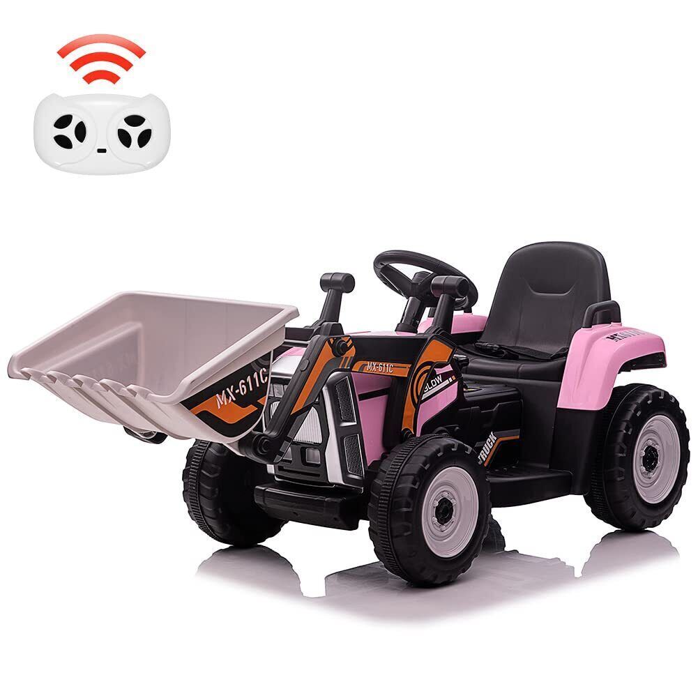 Excavate Fun with Our 12V Electric Ride-On Digger Truck for Kids - 3 Speeds, 7-LED Lights