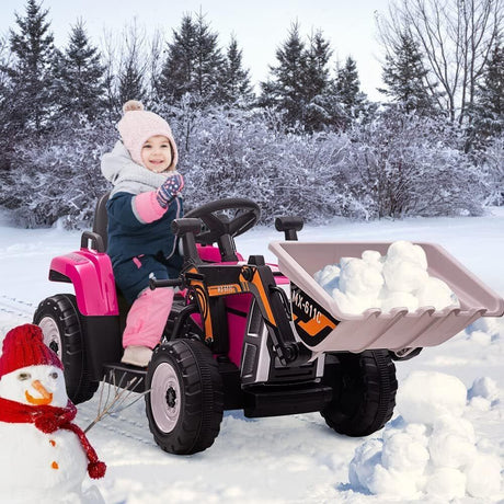 Excavator Ride-On Toy for Kids with Remote Control and 2+1 Gear Shift