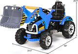 Excavator Truck Battery-Powered Playset for Kids - 12V Construction Vehicle Ride-On