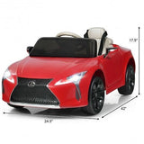 Experience Luxury with the Kids' Licensed Lexus LC500 Electric Ride-On Car in Red