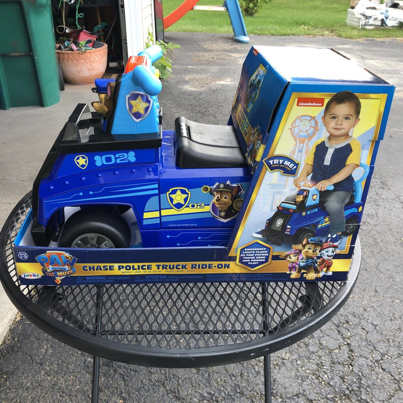 Experience the Excitement with Paw Patrol's Chase Police Truck Ride On Car - Featuring Realistic Sounds and Lights!