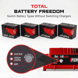 36V Universal Golf Cart Charger - Onboard - 36V 18A Lithium, LiFePO4, Lead Acid, AGM FORM Charge