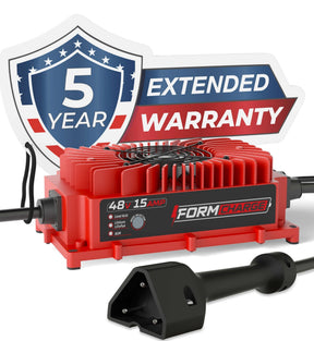 EZGO 48V Golf Cart Charger - RXV & TXT - 48V 15A Lithium, LiFePO4, Lead Acid, AGM FORM Charge
