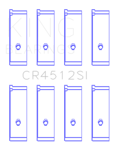 King Engine Bearings Honda D17A1/2 1.7L 16V (Size +0.50mm) Connecting Rod Bearing Set