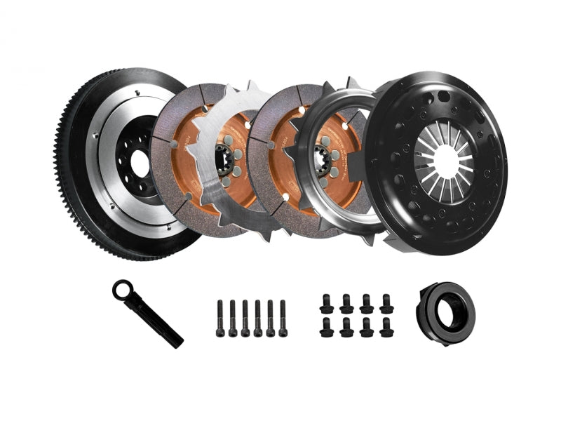 DKM Clutch BMW E34/E36/E39/E46/Z3 (6 Cyl) Ceramic Twin Disc MR Clutch w/Flywheel (650 ft/lbs Torque)