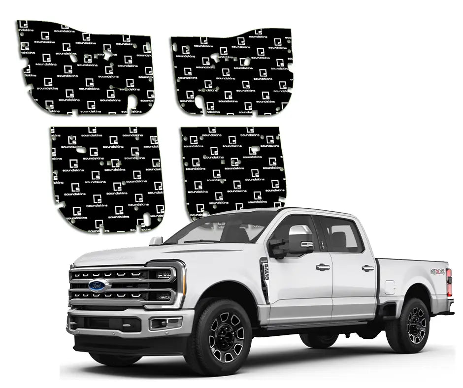 SoundSkins | 2023+ Ford Super Duty 4-Door Sound Deadening Vehicle Specific Kit | SSK-F2504DRV2 | 3 Layers (Acoustic Foam, Foil, Rubber Butyl), 30 sq ft SoundSkins Global